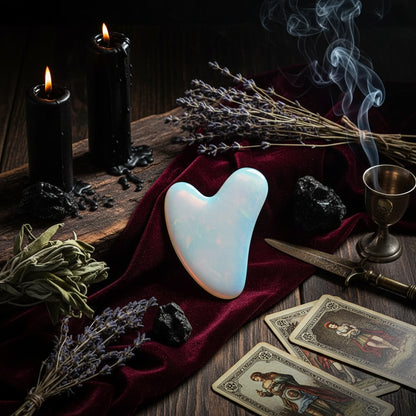 Crystal Gua Sha - Sorceress Sanctuary Amethyst Heart-Tiger's Eye Heart-White Crystal Heart-Powder Crystal Heart-Protein Heart