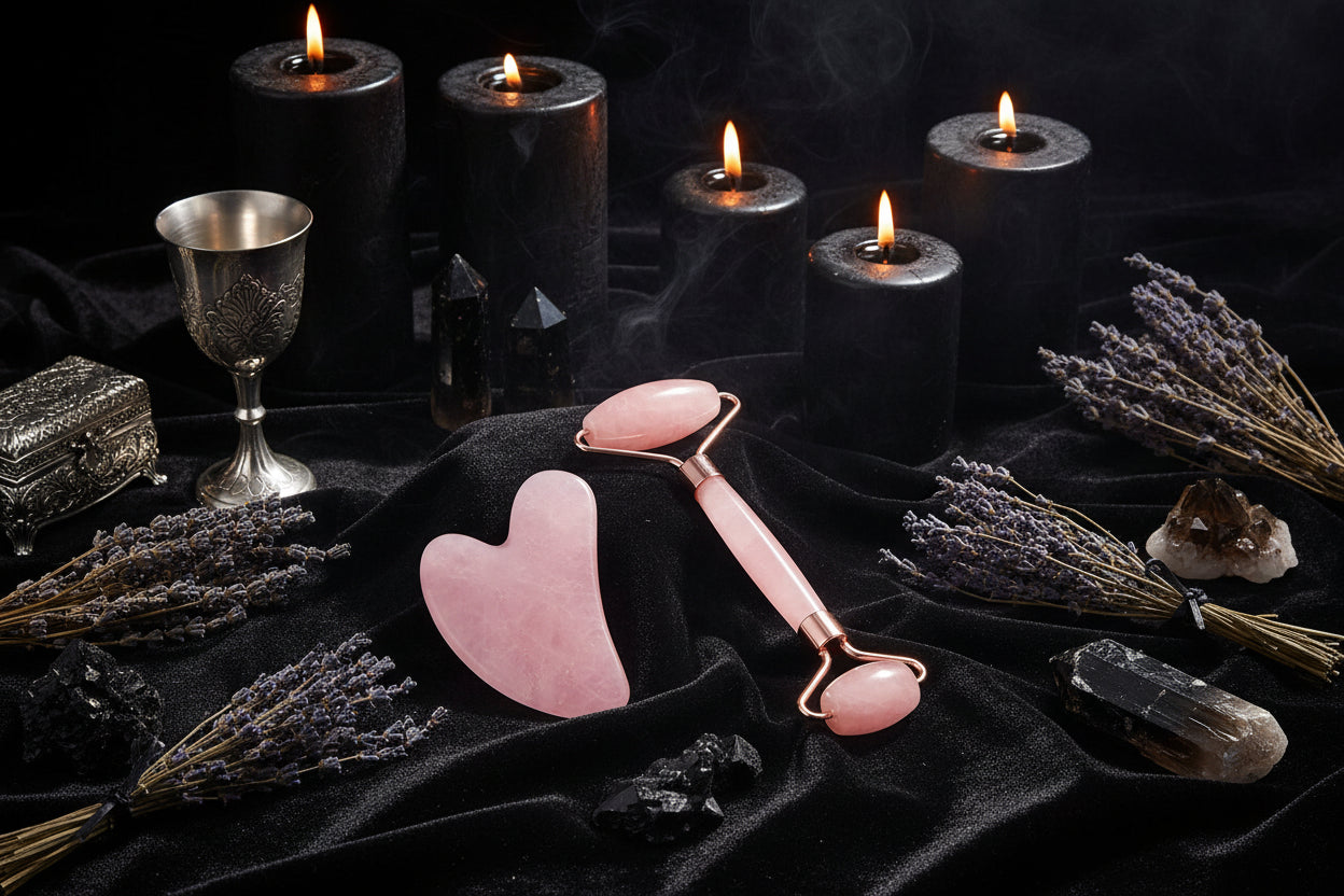 Crystal Gua Sha - Sorceress Sanctuary Amethyst Heart-Tiger's Eye Heart-White Crystal Heart-Powder Crystal Heart-Protein Heart