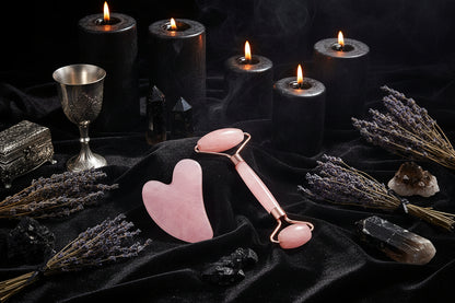 Crystal Gua Sha - Sorceress Sanctuary Amethyst Heart-Tiger's Eye Heart-White Crystal Heart-Powder Crystal Heart-Protein Heart