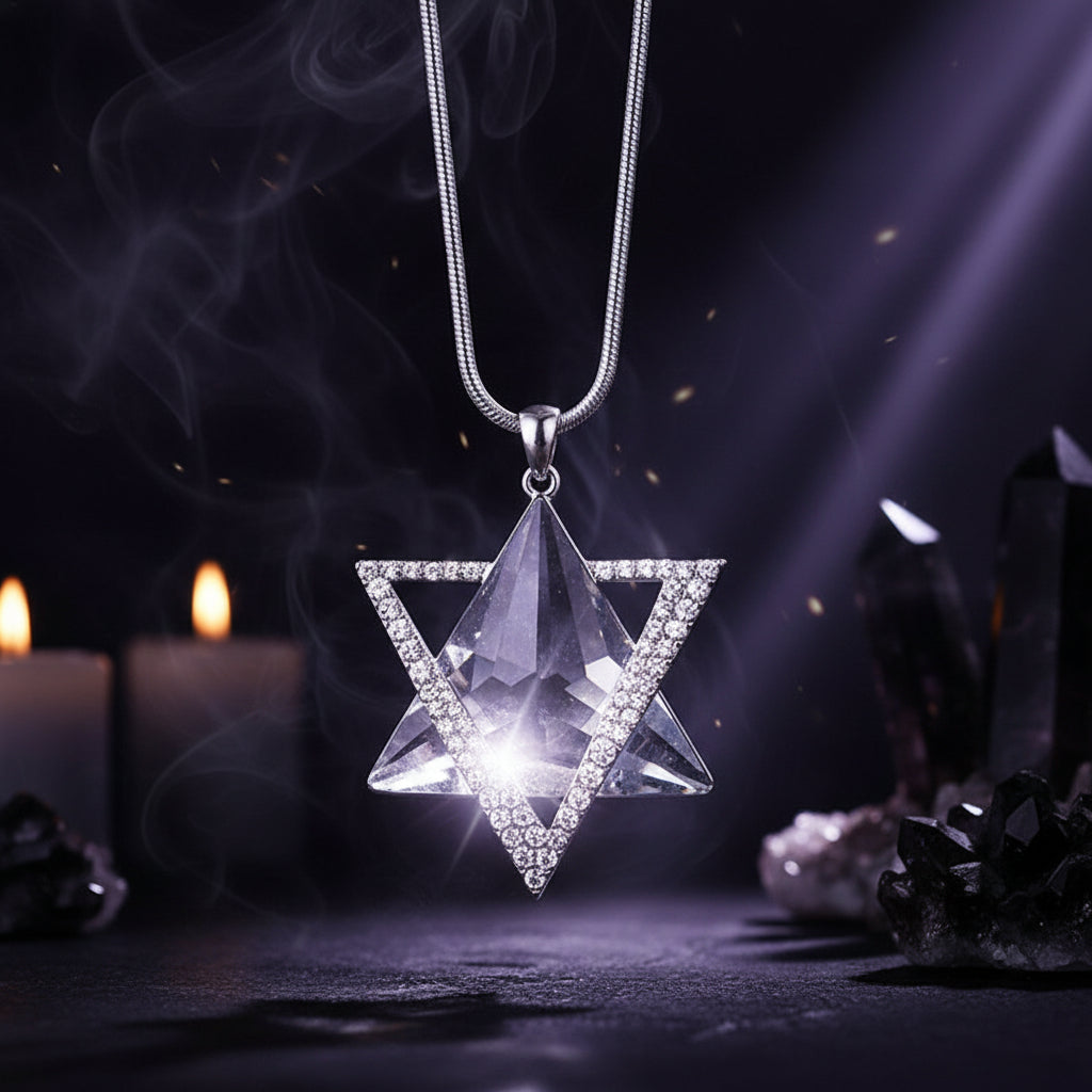 Crystal Hexagram Necklace Sorceress Sanctuary