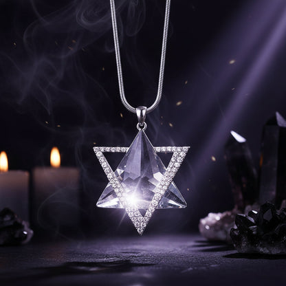 Crystal Hexagram Necklace Sorceress Sanctuary
