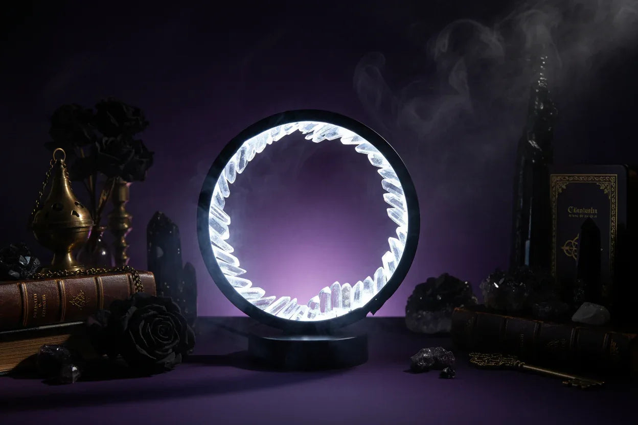 Crystal LED Lamp - Sorceress Sanctuary Amethyst Cold Light-Deep Amethyst Cold Light-Deep Amethyst Warm Light-Amethyst Warm Light-Blue Fluorite Cold Light