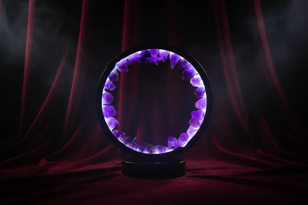 Crystal LED Lamp - Sorceress Sanctuary Amethyst Cold Light-Deep Amethyst Cold Light-Deep Amethyst Warm Light-Amethyst Warm Light-Blue Fluorite Cold Light