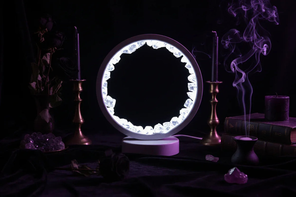 Crystal LED Lamp - Sorceress Sanctuary Amethyst Cold Light-Deep Amethyst Cold Light-Deep Amethyst Warm Light-Amethyst Warm Light-Blue Fluorite Cold Light
