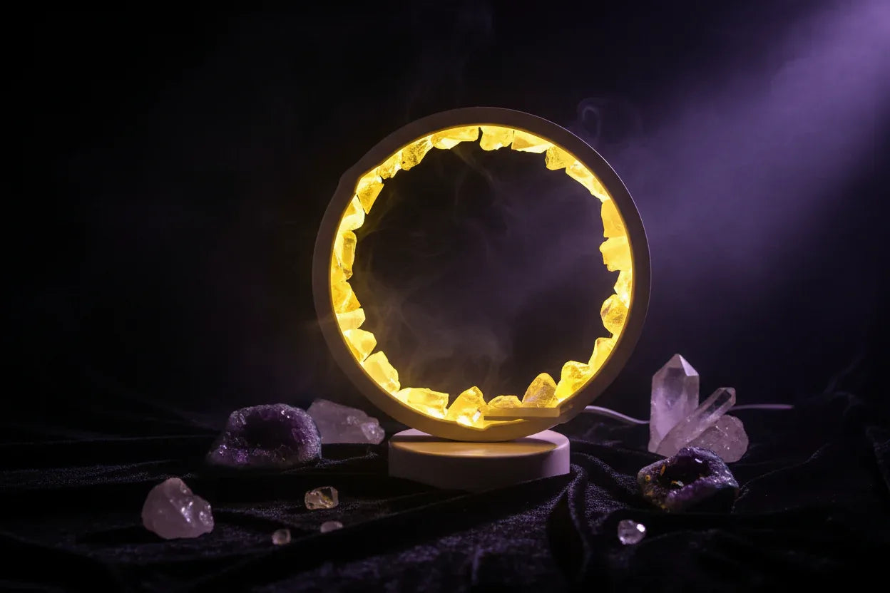 Crystal LED Lamp - Sorceress Sanctuary Amethyst Cold Light-Deep Amethyst Cold Light-Deep Amethyst Warm Light-Amethyst Warm Light-Blue Fluorite Cold Light
