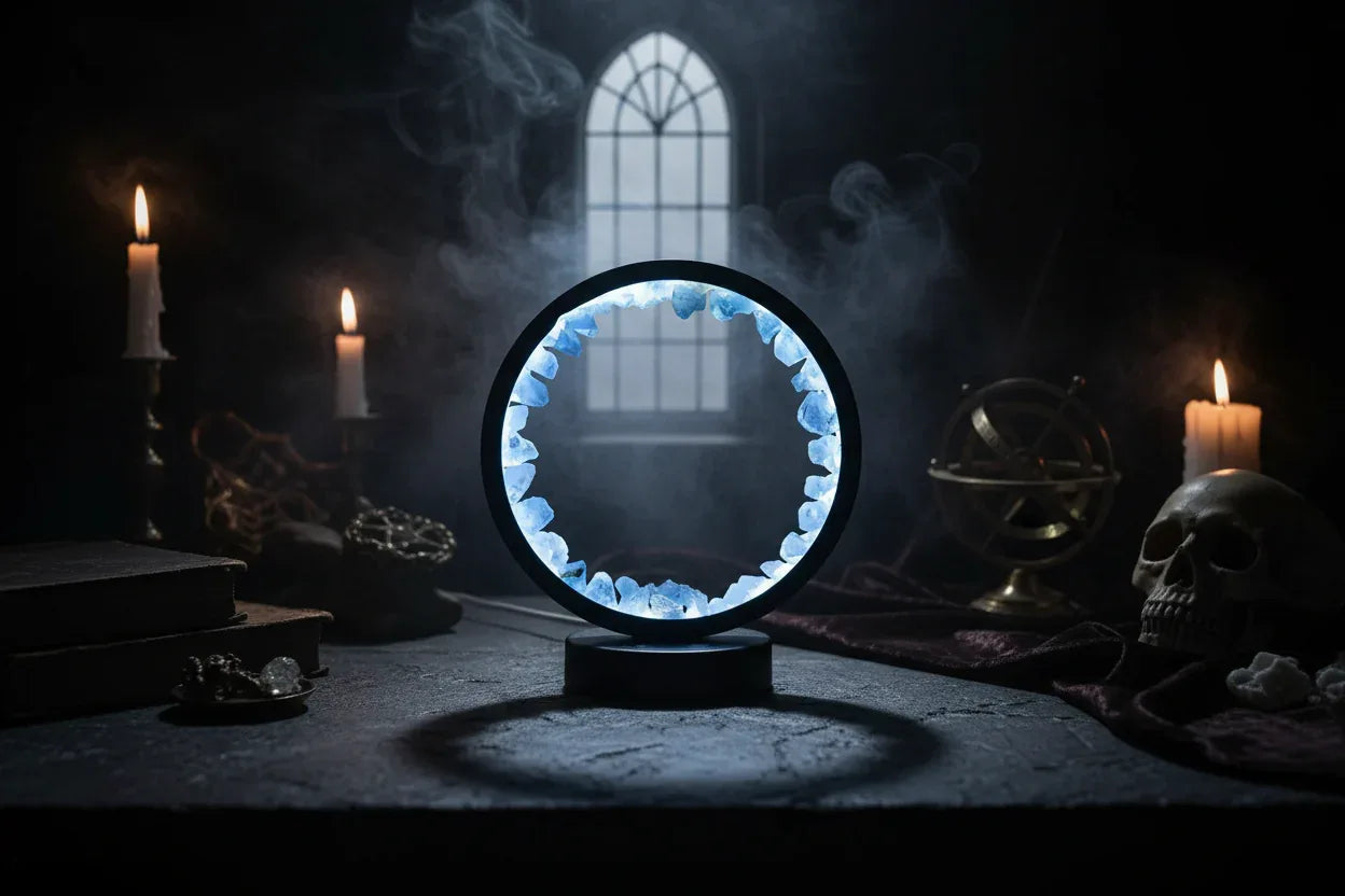 Crystal LED Lamp - Sorceress Sanctuary Amethyst Cold Light-Deep Amethyst Cold Light-Deep Amethyst Warm Light-Amethyst Warm Light-Blue Fluorite Cold Light