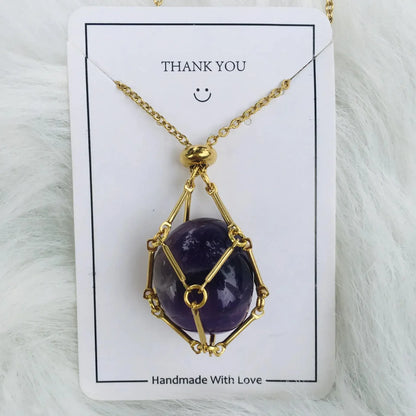 Crystal Necklace - Sorceress Sanctuary Platinum Silver-Citrine-Platinum Silver-Tiger Eye-Platinum Silver-Redstone-White Gold Silver-Blue-Platinum Silver-Net 1