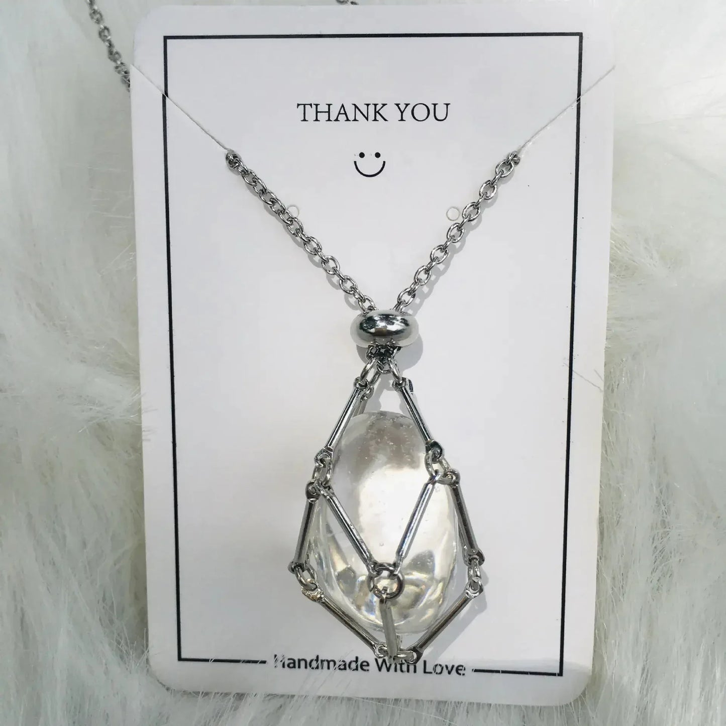 Crystal Necklace - Sorceress Sanctuary Platinum Silver-Citrine-Platinum Silver-Tiger Eye-Platinum Silver-Redstone-White Gold Silver-Blue-Platinum Silver-Net 1