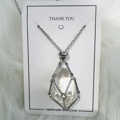 Crystal Necklace - Sorceress Sanctuary Platinum Silver-Citrine-Platinum Silver-Tiger Eye-Platinum Silver-Redstone-White Gold Silver-Blue-Platinum Silver-Net 1