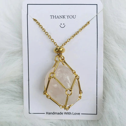Crystal Necklace - Sorceress Sanctuary Platinum Silver-Citrine-Platinum Silver-Tiger Eye-Platinum Silver-Redstone-White Gold Silver-Blue-Platinum Silver-Net 1
