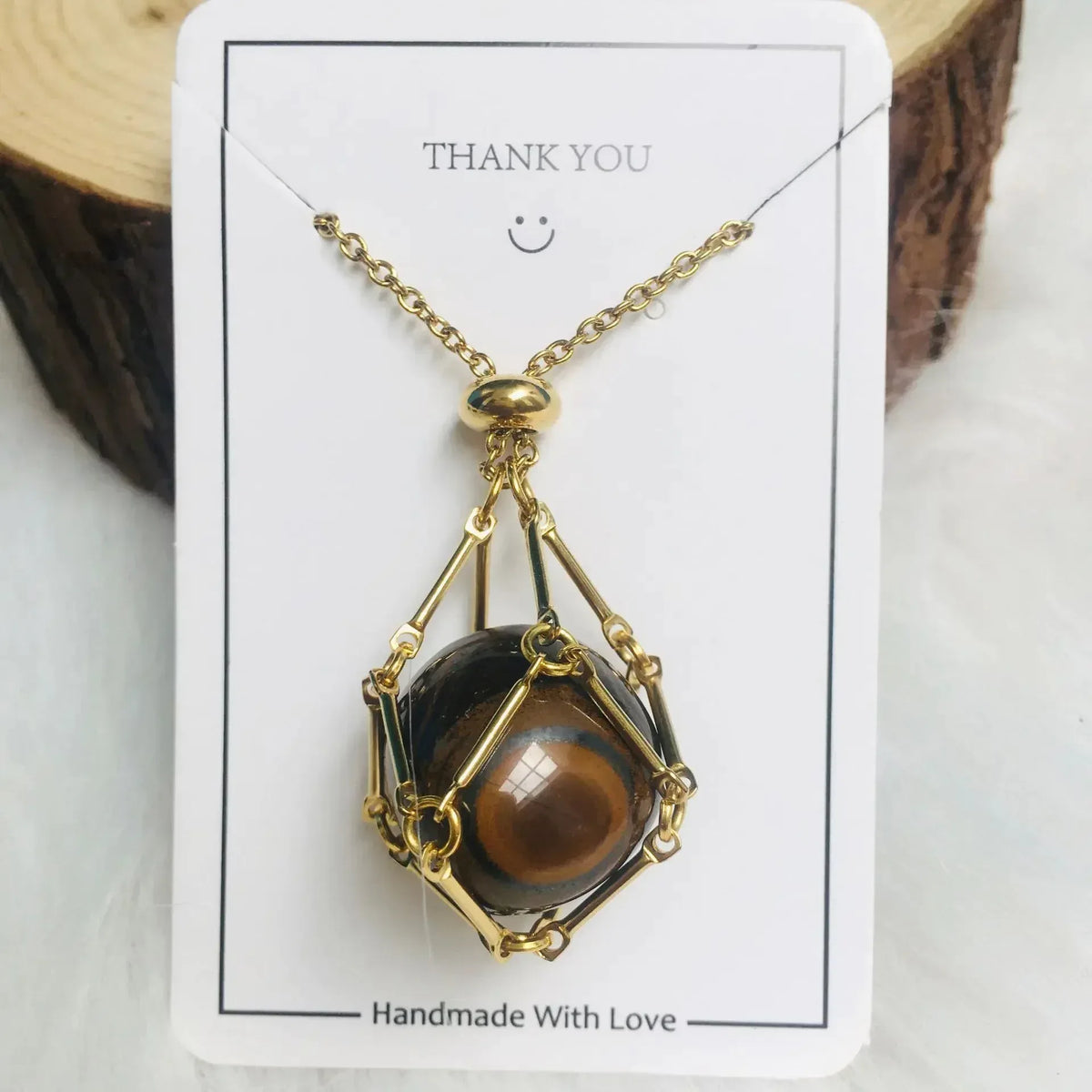 Crystal Necklace - Sorceress Sanctuary Platinum Silver-Citrine-Platinum Silver-Tiger Eye-Platinum Silver-Redstone-White Gold Silver-Blue-Platinum Silver-Net 1