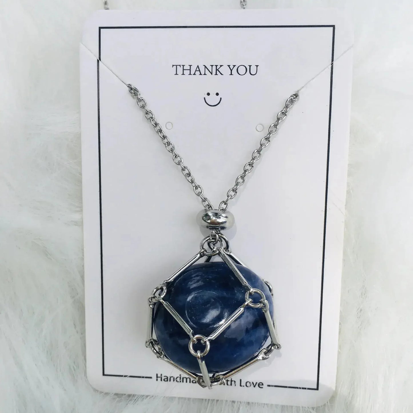 Crystal Necklace - Sorceress Sanctuary Platinum Silver-Citrine-Platinum Silver-Tiger Eye-Platinum Silver-Redstone-White Gold Silver-Blue-Platinum Silver-Net 1