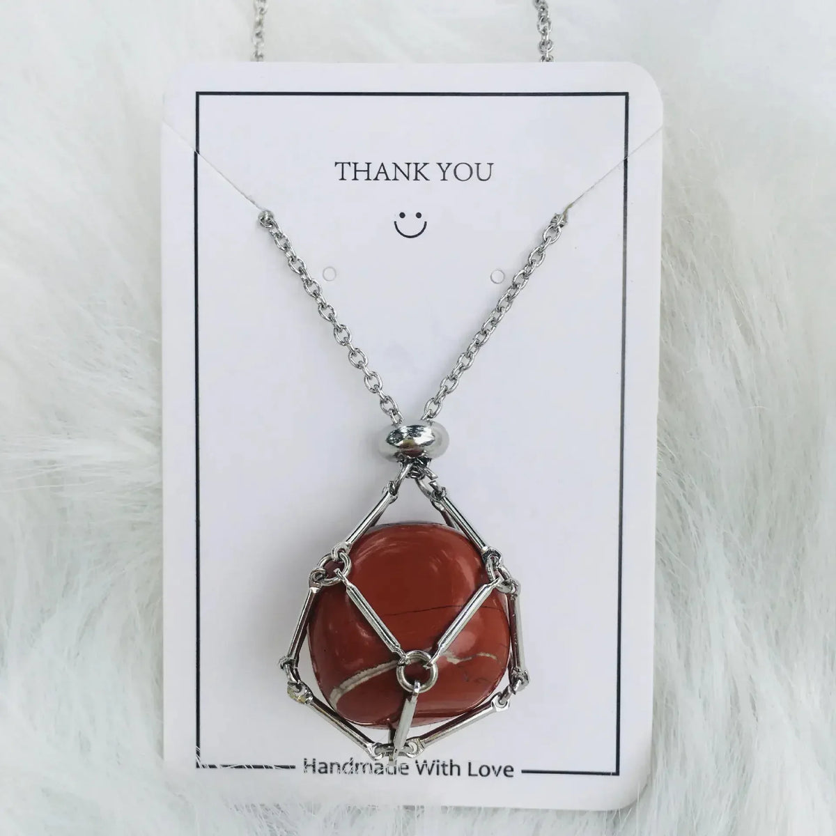Crystal Necklace - Sorceress Sanctuary Platinum Silver-Citrine-Platinum Silver-Tiger Eye-Platinum Silver-Redstone-White Gold Silver-Blue-Platinum Silver-Net 1