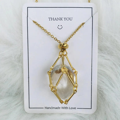 Crystal Necklace - Sorceress Sanctuary Platinum Silver-Citrine-Platinum Silver-Tiger Eye-Platinum Silver-Redstone-White Gold Silver-Blue-Platinum Silver-Net 1