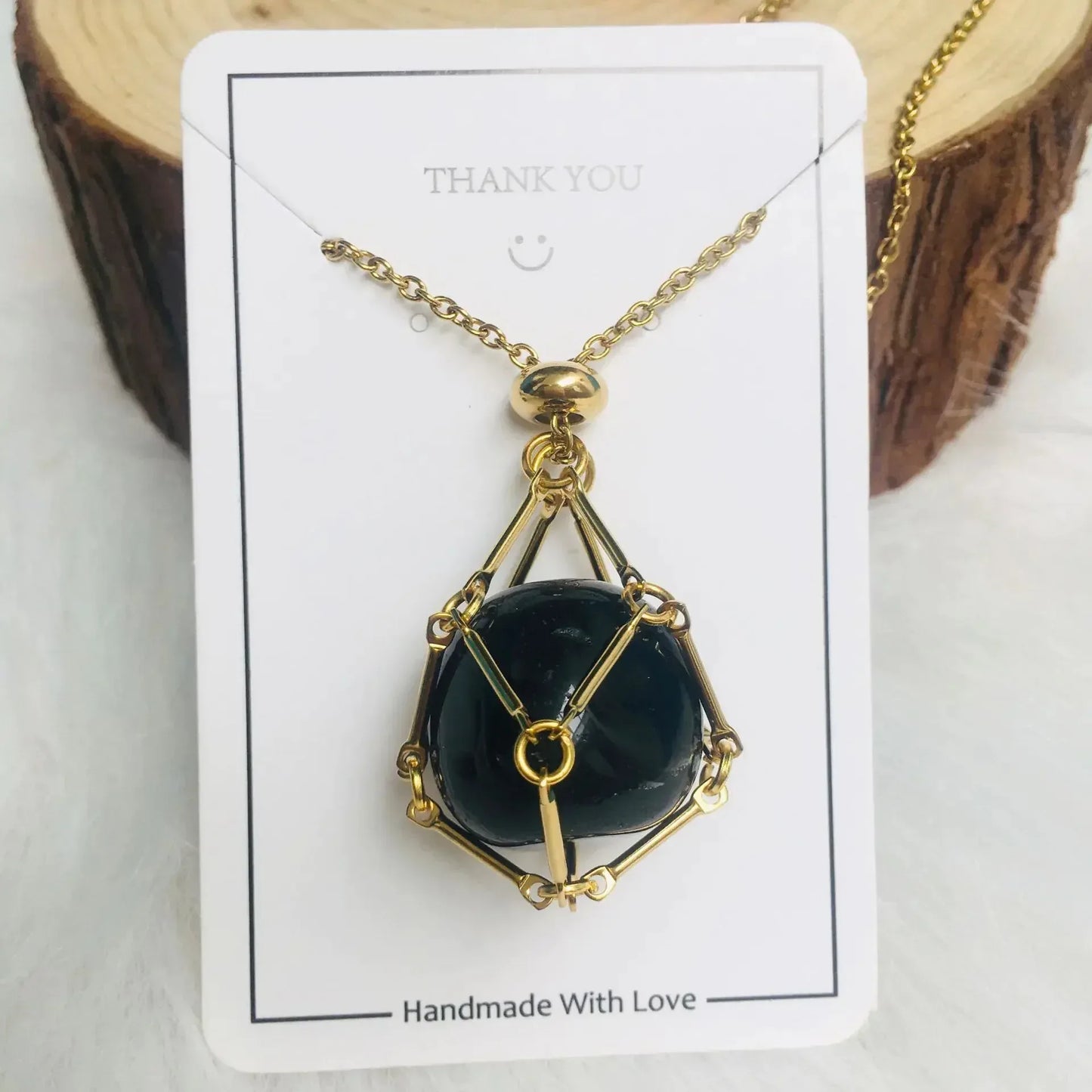 Crystal Necklace - Sorceress Sanctuary Platinum Silver-Citrine-Platinum Silver-Tiger Eye-Platinum Silver-Redstone-White Gold Silver-Blue-Platinum Silver-Net 1