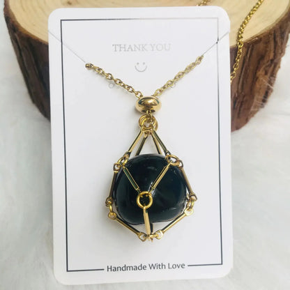 Crystal Necklace - Sorceress Sanctuary Platinum Silver-Citrine-Platinum Silver-Tiger Eye-Platinum Silver-Redstone-White Gold Silver-Blue-Platinum Silver-Net 1