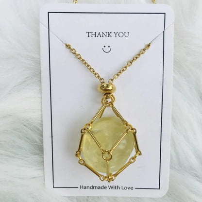 Crystal Necklace - Sorceress Sanctuary Platinum Silver-Citrine-Platinum Silver-Tiger Eye-Platinum Silver-Redstone-White Gold Silver-Blue-Platinum Silver-Net 1