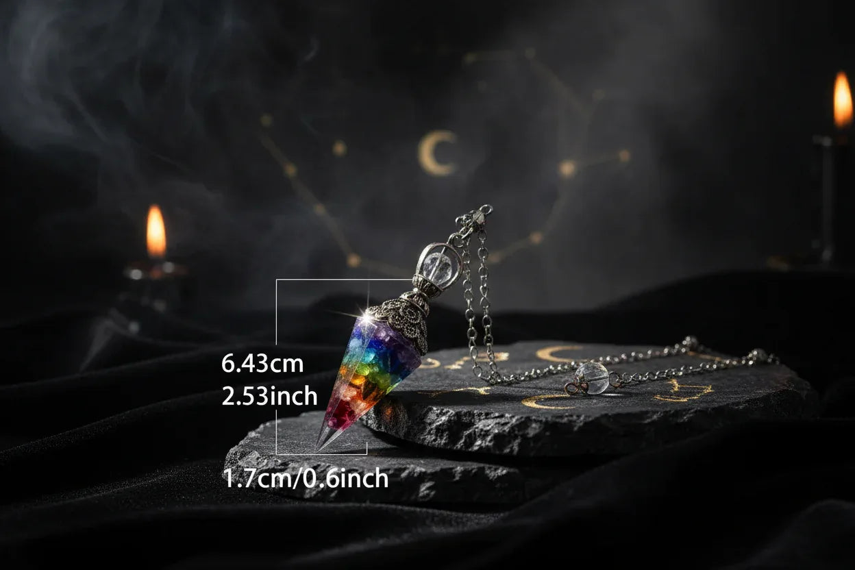 Crystal Pendulum - Sorceress Sanctuary Olive green-Lemon Pink Crystal-Tiger Eye-Lemon Crystal-Lapis