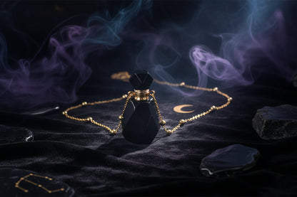 Crystal Perfume Necklace - Sorceress Sanctuary Amethyst Plaid / Pure Natural-White Crystal Plaid / Pure Natural-Green fluorite lattice / Pure Natural-Pink crystal lattice / Pure Natural-Tiger crystal lattice / Pure Natural