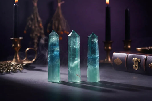 Crystal Pillars - Sorceress Sanctuary Obsidian / Standard-Dream Amethyst / Standard-Labradorite / Standard-Green Fluorite / Standard-Colorful Fluorite / Standard