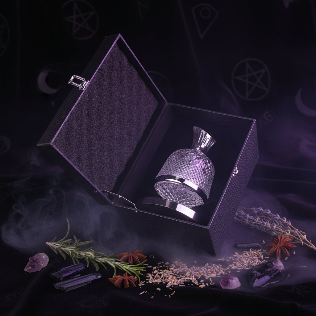 Crystal Rotating Decanter - Sorceress Sanctuary 1style-2style