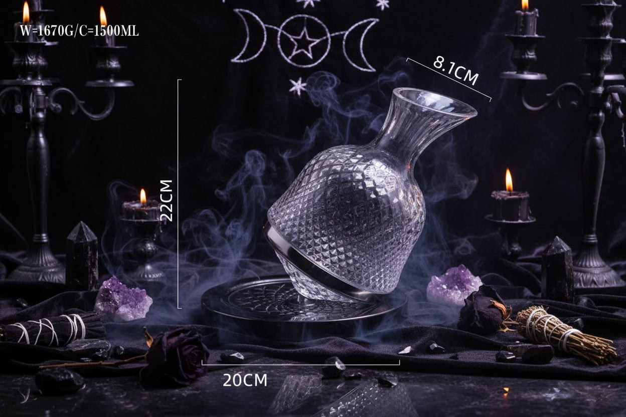 Crystal Rotating Decanter - Sorceress Sanctuary 1style-2style