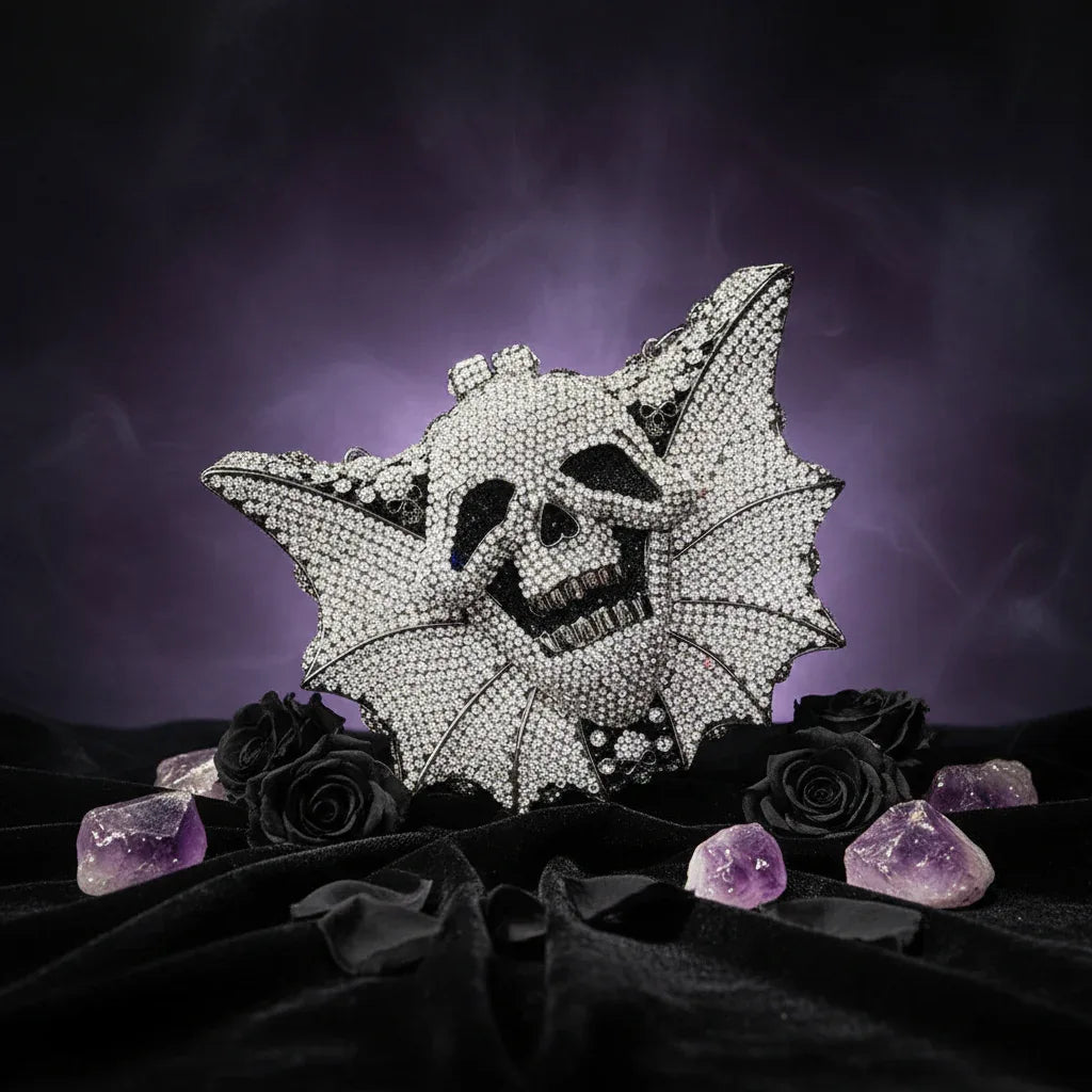 Crystal Skull Bag - Sorceress Sanctuary Silver