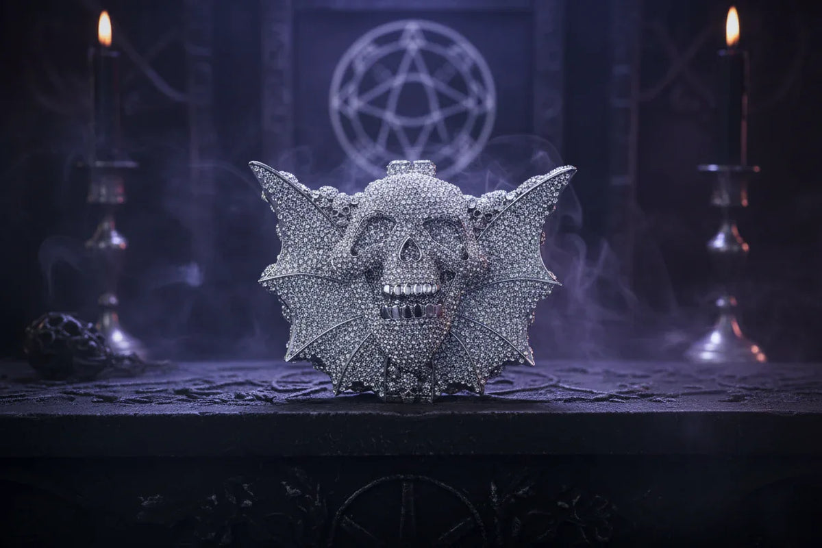 Crystal Skull Bag - Sorceress Sanctuary Silver