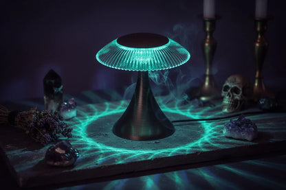 Crystal Touch Lamp - Sorceress Sanctuary Black-Golden-Silvery-Wood Grain-White