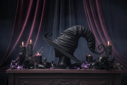 Curled Witch Hat - Sorceress Sanctuary Black / 40*35cm