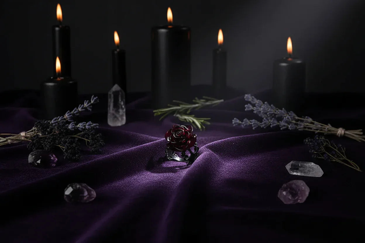 Cursed Rose Ring - Sorceress Sanctuary Red