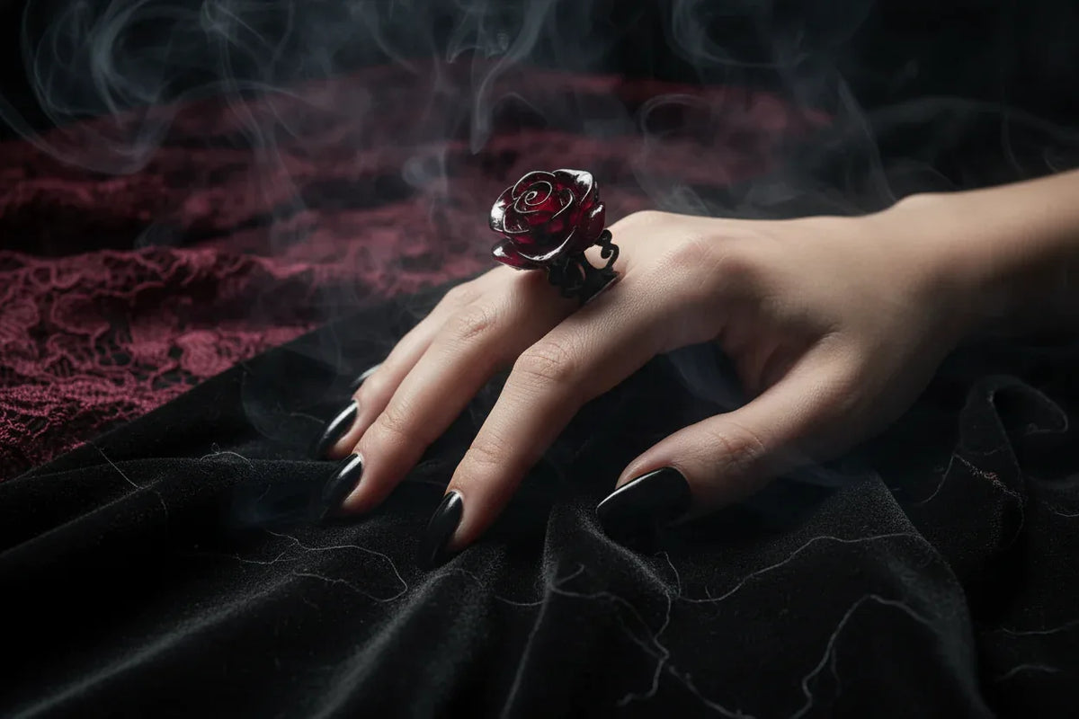 Cursed Rose Ring - Sorceress Sanctuary Red