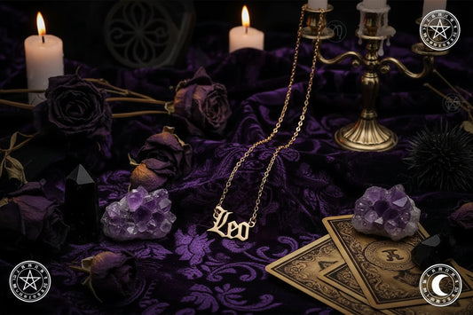 Cursive Zodiac Necklace - Sorceress Sanctuary Taurus-Pisces-Virgo-Capricorn-Aries