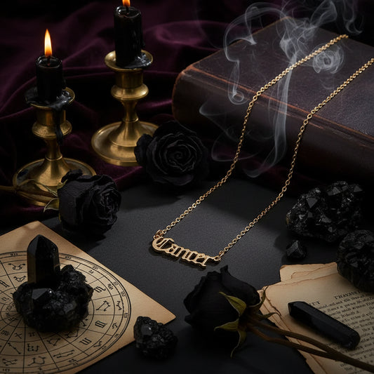 Cursive Zodiac Necklace - Sorceress Sanctuary Taurus-Pisces-Virgo-Capricorn-Aries