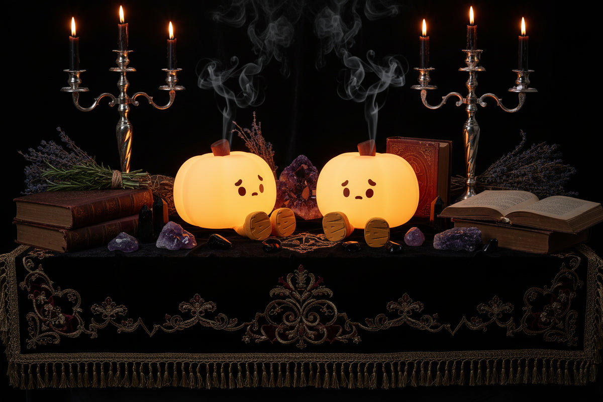 Cute Pumpkin Light - Sorceress Sanctuary Pumpkin Silicone Lamp / USB
