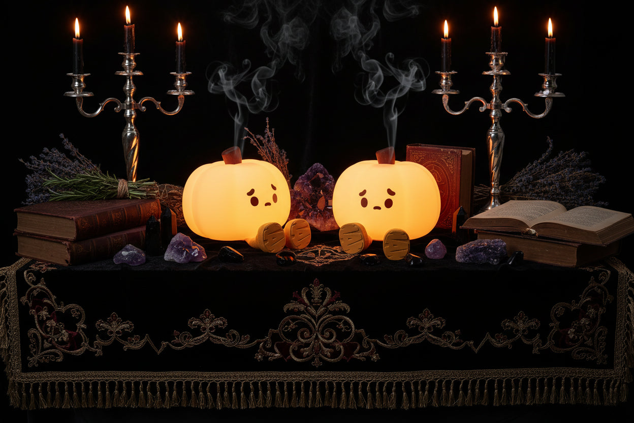 Cute Pumpkin Light - Sorceress Sanctuary Pumpkin Silicone Lamp / USB