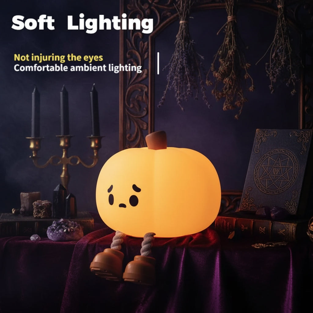 Cute Pumpkin Light - Sorceress Sanctuary Pumpkin Silicone Lamp / USB