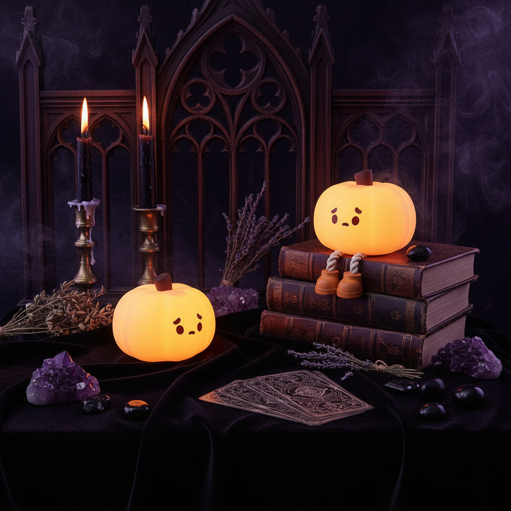 Cute Pumpkin Light - Sorceress Sanctuary Pumpkin Silicone Lamp / USB
