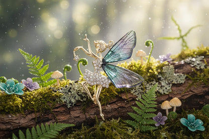 Dancing Fairy Brooch - Sorceress Sanctuary Blue-Green-Purple