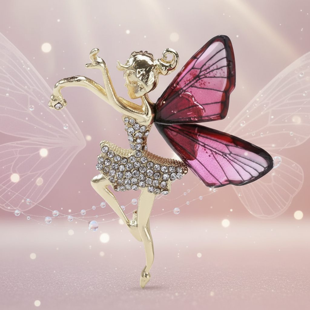 Dancing Fairy Brooch - Sorceress Sanctuary Blue-Green-Purple