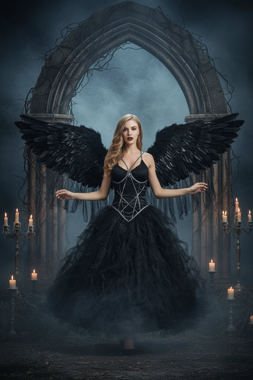 Women's Halloween Vampire Dark Angel Costume Sorceress Sanctuary