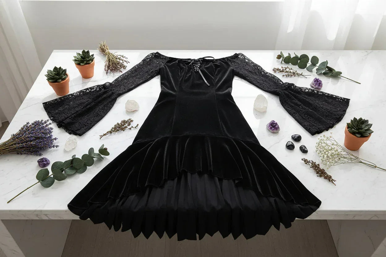 Dark Evening Dress - Sorceress Sanctuary Black / S-Black / M-Black / L