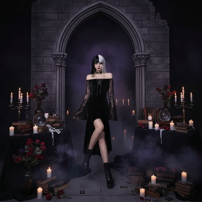 Dark Evening Dress - Sorceress Sanctuary Black / S-Black / M-Black / L