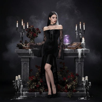 Dark Evening Dress - Sorceress Sanctuary Black / S-Black / M-Black / L