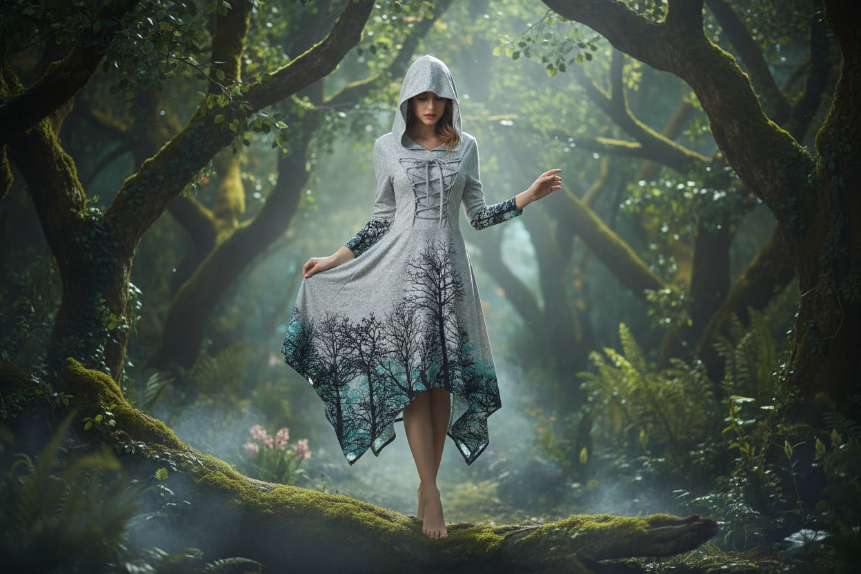 Dark Forest Dress - Sorceress Sanctuary Black / L-Black / XL-Black / 2XL-Black / 3XL-Black / 4XL