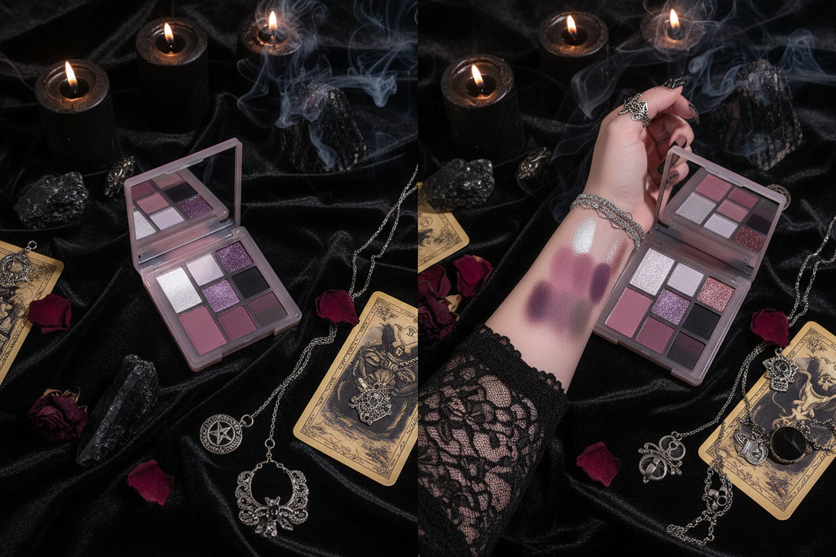 Dark Retro Eyeshadow - Sorceress Sanctuary Desert Palette-Flame Palette-Plain Water-Rose Palette-Cinnabar Nevus