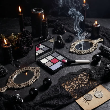 Dark Retro Eyeshadow - Sorceress Sanctuary Desert Palette-Flame Palette-Plain Water-Rose Palette-Cinnabar Nevus