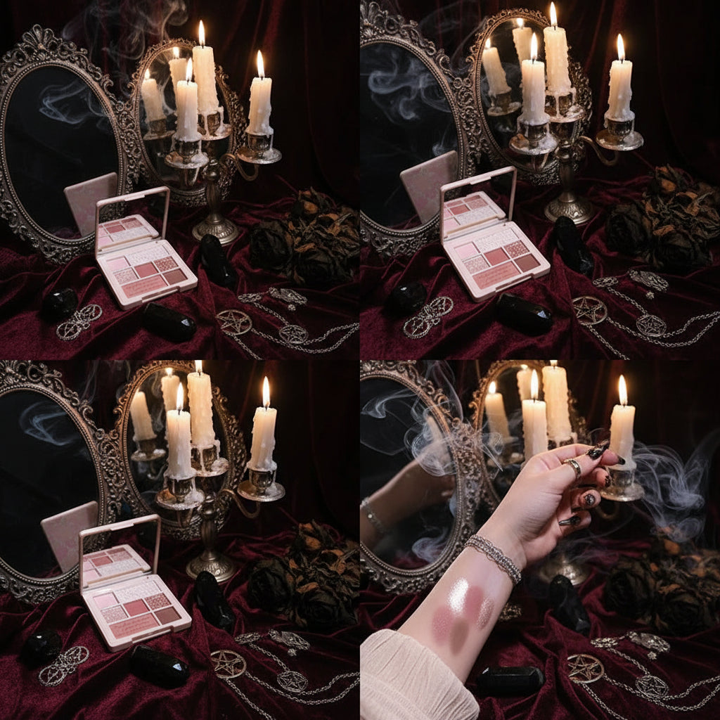 Dark Retro Eyeshadow - Sorceress Sanctuary Desert Palette-Flame Palette-Plain Water-Rose Palette-Cinnabar Nevus