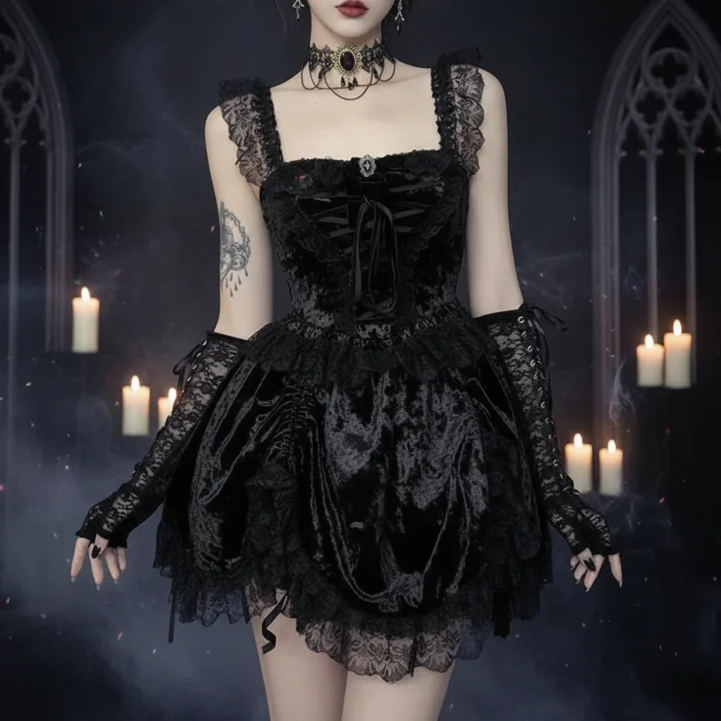 Dark Witch Dress - Sorceress Sanctuary Black / M-Black / XL-Black / S-Black / L