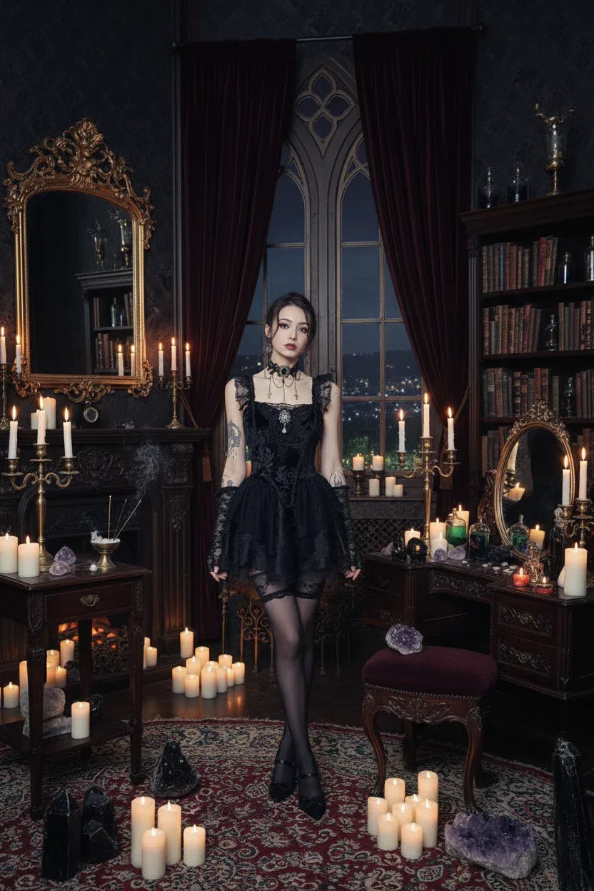 Dark Witch Dress - Sorceress Sanctuary Black / M-Black / XL-Black / S-Black / L